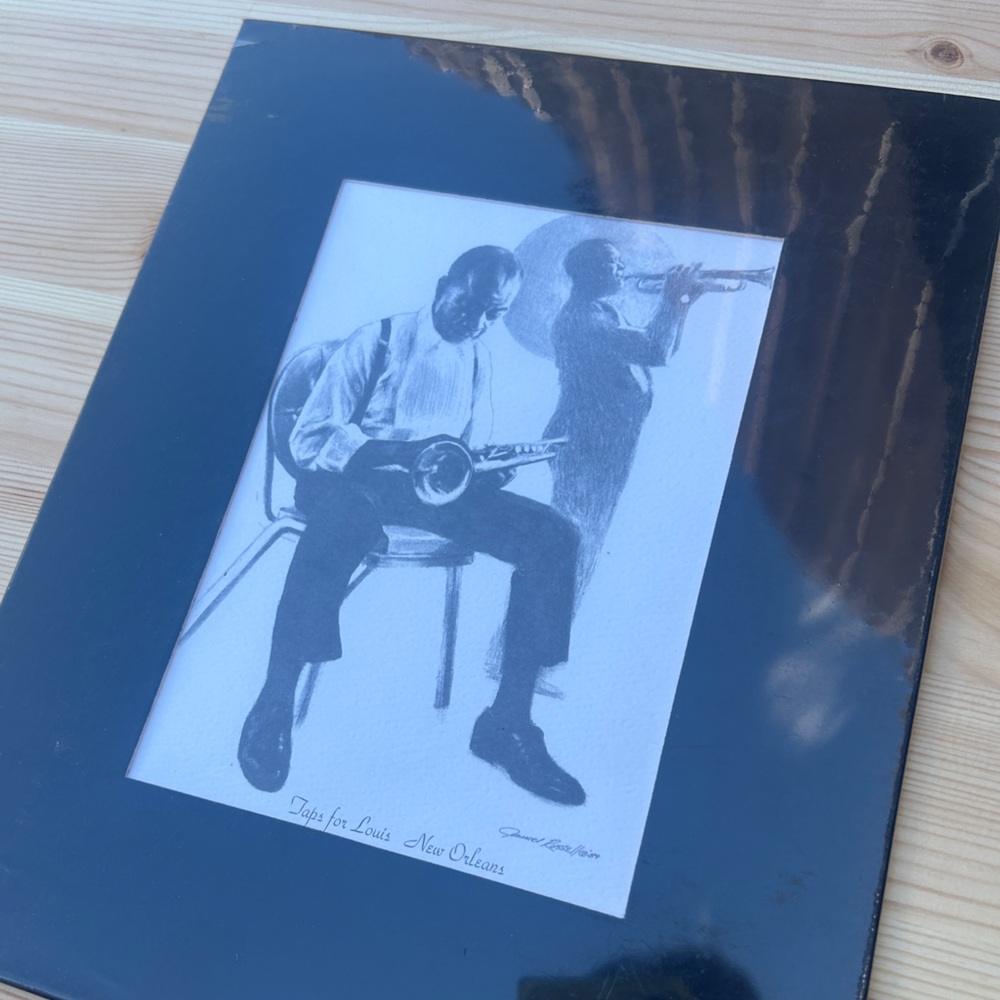 Sealed Louis Armstrong “Taps for Louis” Jazz Print